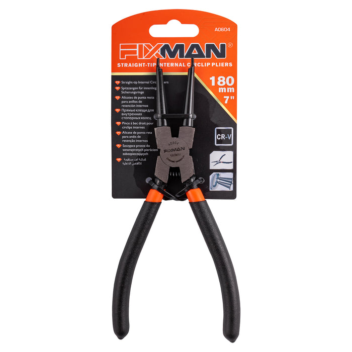 Fixman Fixman Straight Internal Circlip Pliers 7'/175 Mm Fix A0604