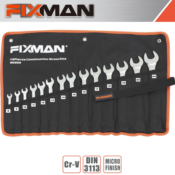 Fixman Fixman 14 Pcs Combination Spanner Set 8 Mm 24 Mm Fix B0909