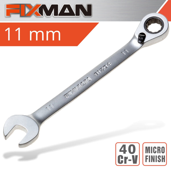 Fixman Fixman Reversible Combination Ratcheting Wrench 11 Mm Fix B1204