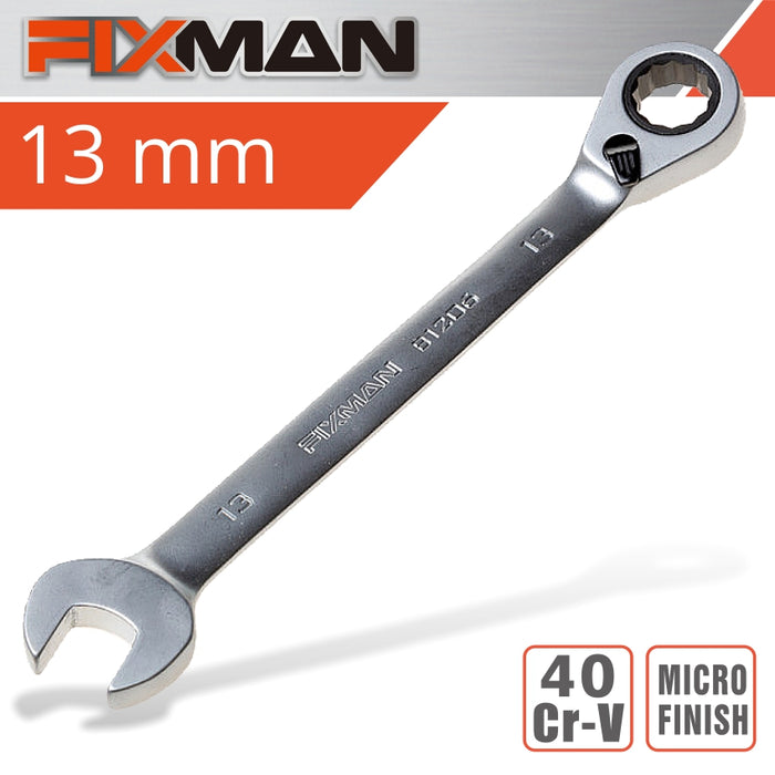 Fixman Fixman Reversible Combination Ratcheting Wrench 13 Mm Fix B1206
