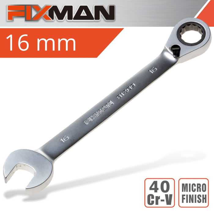 Fixman Fixman Reversible Combination Ratcheting Wrench 16 Mm Fix B1209