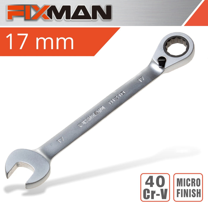 Fixman Fixman Reversible Combination Ratcheting Wrench 17 Mm Fix B1210