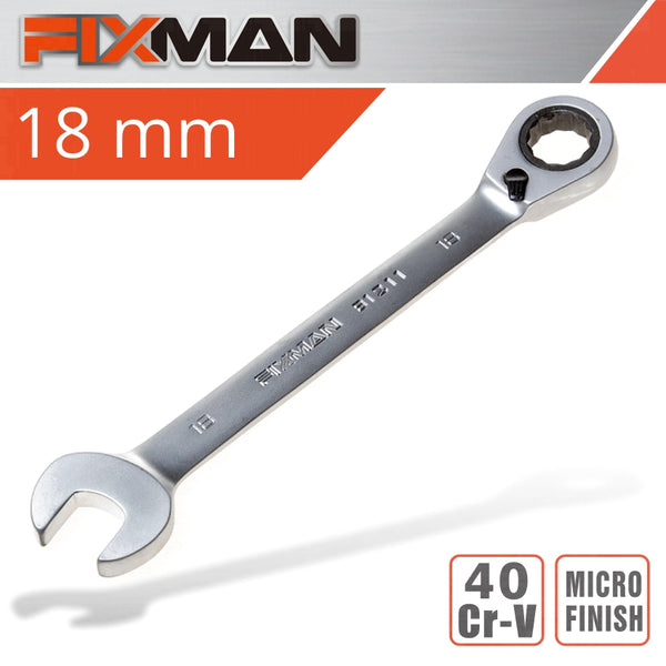 Fixman Fixman Reversible Combination Ratcheting Wrench 18 Mm Fix B1211