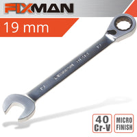 Fixman Fixman Reversible Combination Ratcheting Wrench 19 Mm Fix B1212