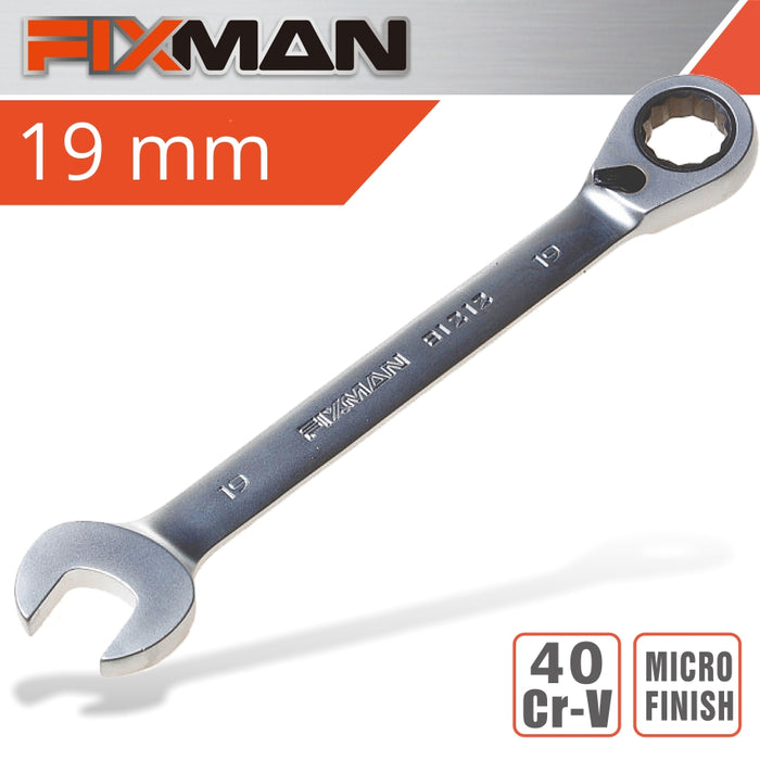 Fixman Fixman Reversible Combination Ratcheting Wrench 19 Mm Fix B1212
