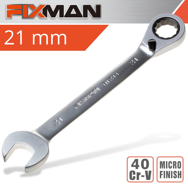 Fixman Fixman Reversible Combination Ratcheting Wrench 21 Mm Fix B1214