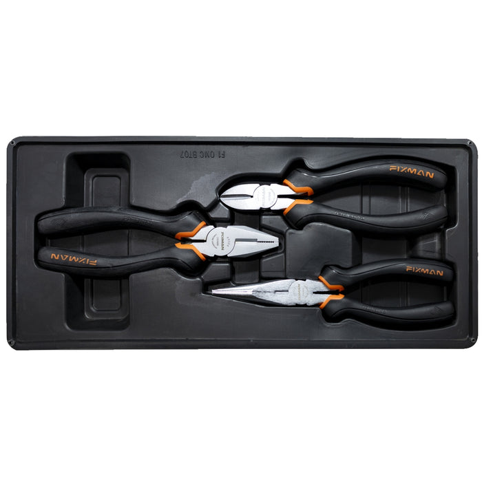 Fixman Fixman 3 Pc Pliers Set (Combination 8'ncutting 7.5' Long Nose 8') Fix F1 Bt07