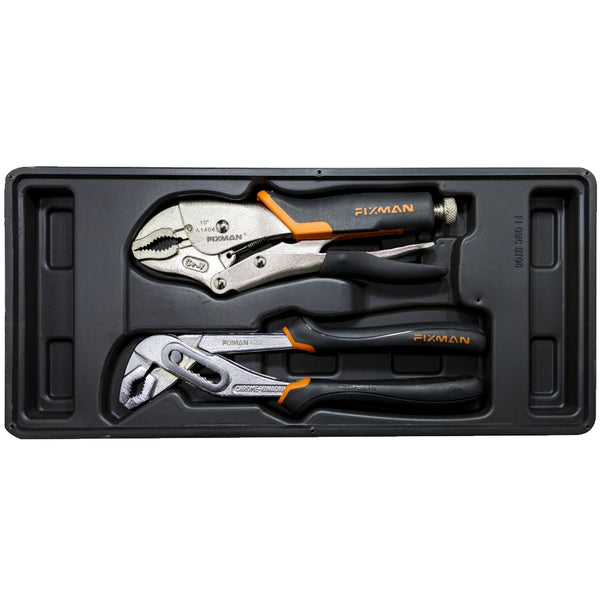 Fixman Fixman Tray 2 Piece Plier Set Groove Joint Pliers 10' And Lock Grip Pl Fix F1 Bt08