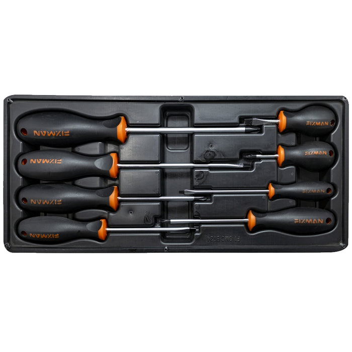 Fixman Fixman Tray 8 Piece Slotted And Phillips Screwdrivers Fix F1 Bt24