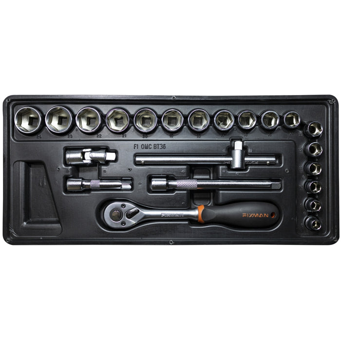 Fixman Fixman 22 Pc 3/8' Dr.Sockets & Accessories Fix F1 Bt36