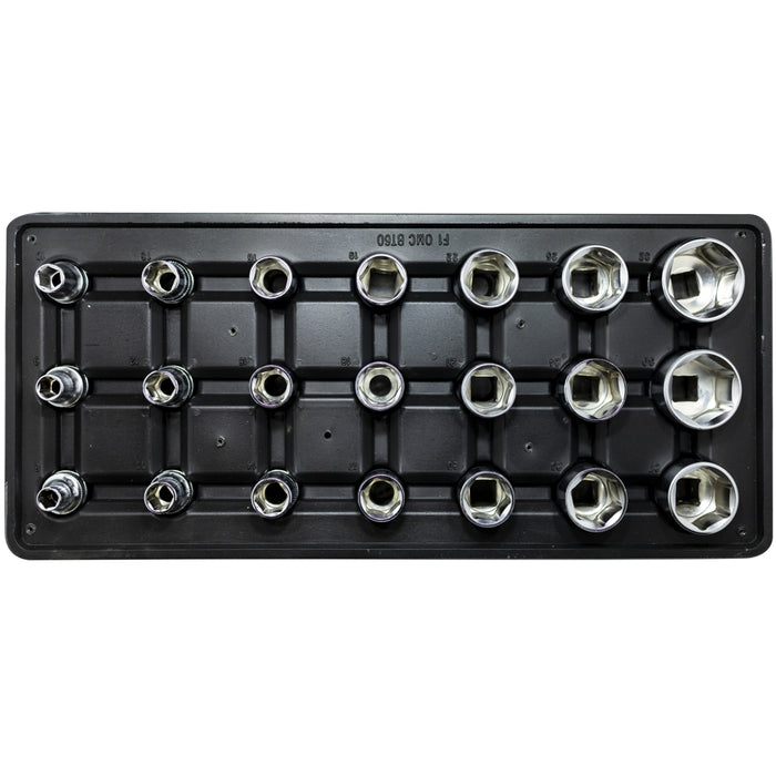 Fixman Fixman Tray 21 Piece 1/2' Drive Sockets Fix F1 Bt60
