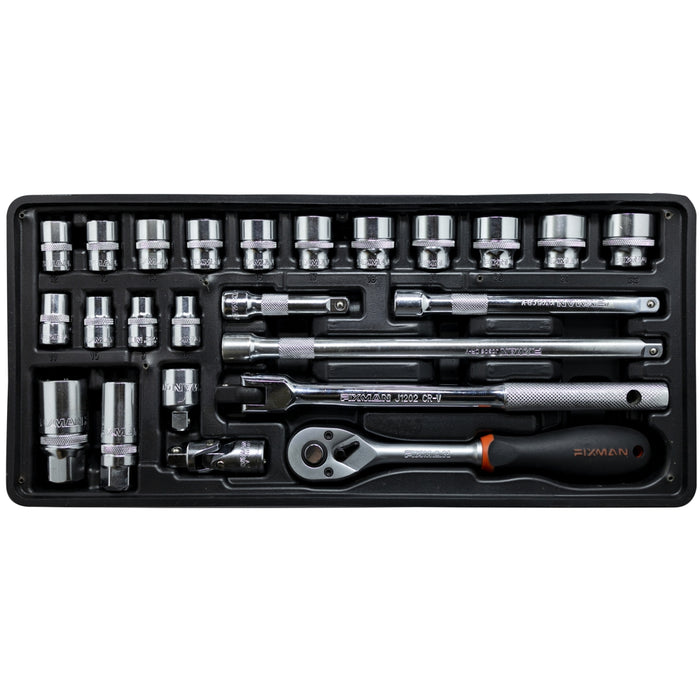Fixman Fixman Tray 24 Piece 3/8' Drive Sockets And Accessories Fix F1 Bt72