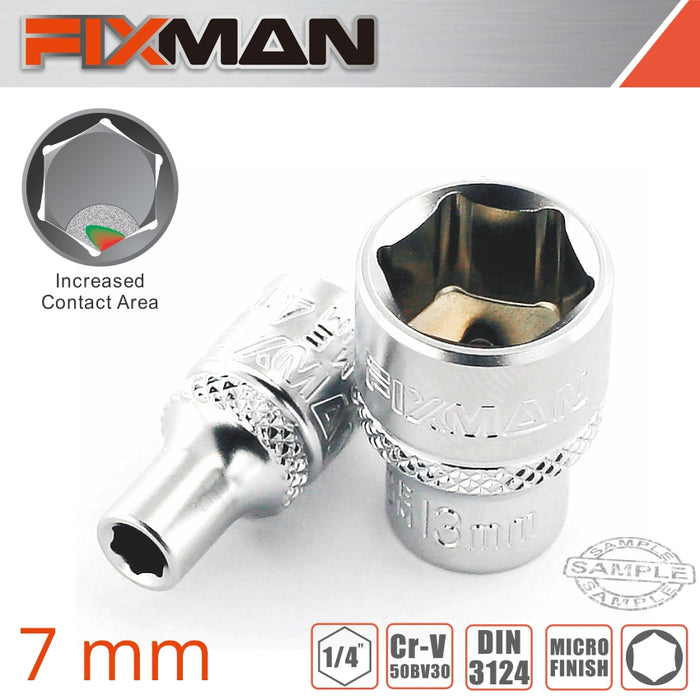 Fixman Fixman 1/4' Drive Hex Socket 7 Mm Fix H0106 M