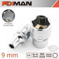 Fixman Fixman 1/4' Drive Hex Socket 9 Mm Fix H0108 M