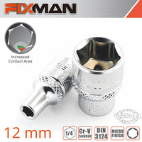 Fixman Fixman 1/4' Drive Hex Socket 12 Mm Fix H0111 M