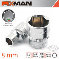 Fixman Fixman 3/8' Drive Hex Socket 8 Mm Fix H0201 M