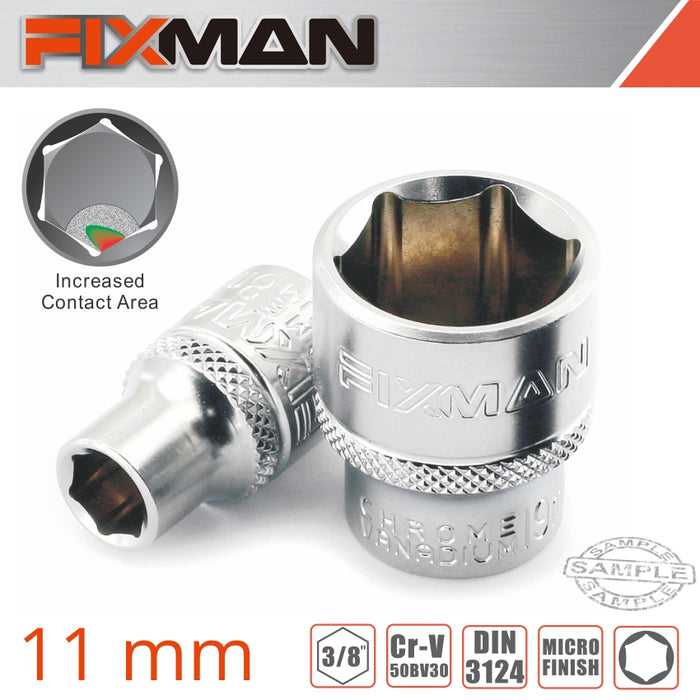 Fixman Fixman 3/8' Drive Hex Socket 11 Mm Fix H0204 M