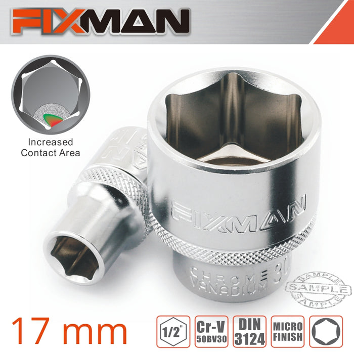 Fixman Fixman 1/2' Drive Hex Socket 17 Mm X 23.8 Mm Fix H0310 M