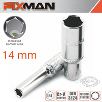Fixman Fixman 1/4' Dr Deep Socket 14 Mm Fix H0411 M