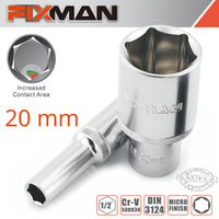 Fixman Fixman 1/2' Dr Deep Socket 20 Mm Fix H0619 M