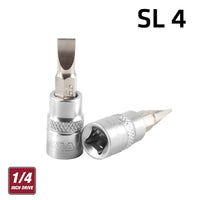 Fixman Fixman 1/4' Dr.Bit Socket Sl4 Slotted Screwdriver Bit Fix J0813