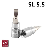 Fixman Fixman 1/4' Dr.Bit Socket Sl5.5 Slotted Screwdriver Bit Fix J0814