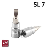 Fixman Fixman 1/4' Dr.Bit Socket Sl7 Slotted Screwdriver Bit Fix J0815