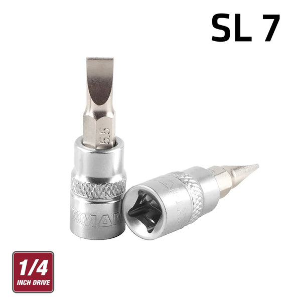 Fixman Fixman 1/4' Dr.Bit Socket Sl7 Slotted Screwdriver Bit Fix J0815