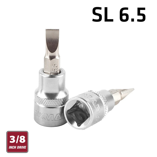 Fixman Fixman 3/8' Dr.Bit Socket Sl6.5 Slotted Screwdriver Bit Fix J0928