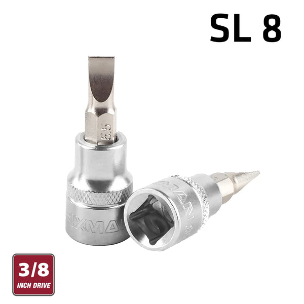 Fixman Fixman 3/8' Dr.Bit Socket Sl8 Slotted Screwdriver Bit Fix J0930