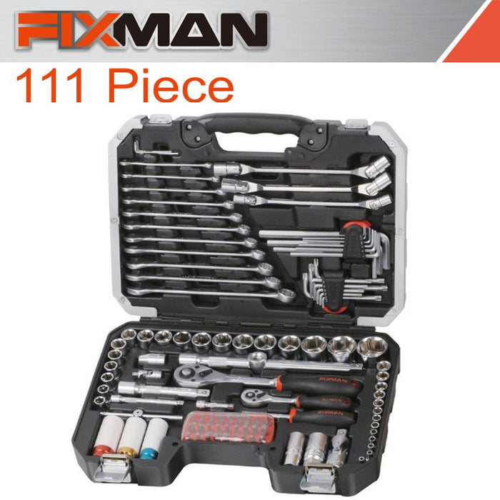 FIXMAN FIXMAN SOCKET TOOL SET 111PC 1/4