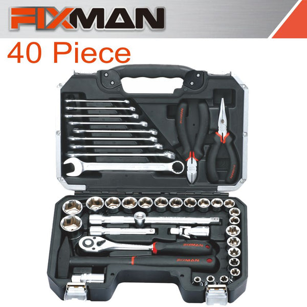 FIXMAN FIXMAN SOCKET TOOL SET 40PC 1/2" DRIVE FIX OMCBT40