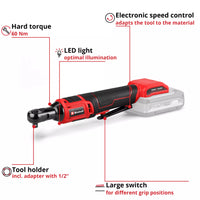 Einhell Cordless Ratchet Wrench TE-RW 18/60 Li-Solo - 4514320