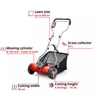Einhell | Cordless Cylinder Lawn Mower GE-HM 18/38 Li-Solo - 3414200