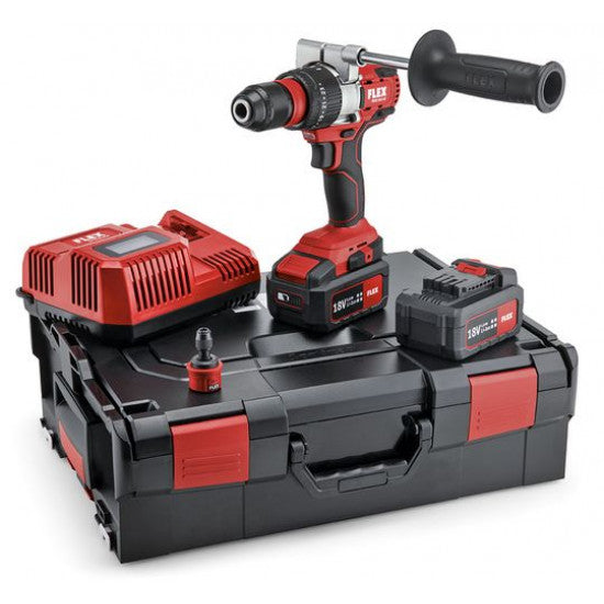 Flex 2 Speed brushless impact drill & 3/4" impact wrench combo c/w 2x 5.0Ah batteries & intelligent charger in a kit box 516228
531022