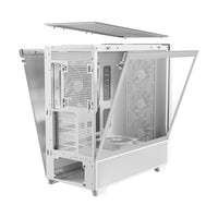 Antec FLUX Mid-Tower E-ATX Gaming Chassis Wood Front Panel - White-FLUX W