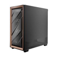 Antec FLUX ATX WOOD Mid Tower Gaming Chassis – Black-FLUX