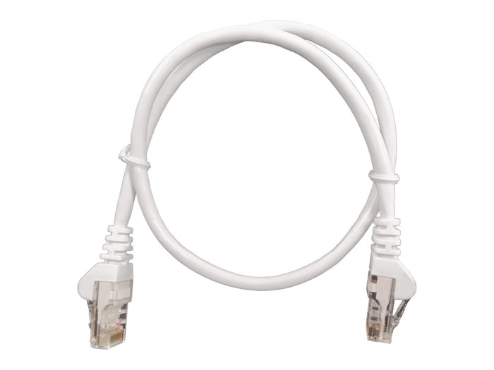 LINKBASIC 50cm UTP Cat5e Flylead White - Ethernet Cable for Network Connections