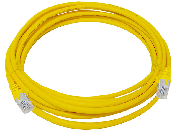 LINKBASIC 5M Yellow Cat5e Ethernet Cable: High-Speed UTP Patch Cord for Reliable Network Connectivity