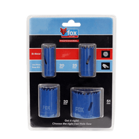FOX20114 - FOX UNI.HOLE SAW KIT 20,25,32,51MM