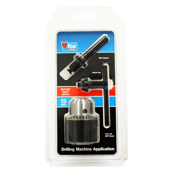 Fox Chuck & Key 13 Mm & Sds Adaptor Fox20145