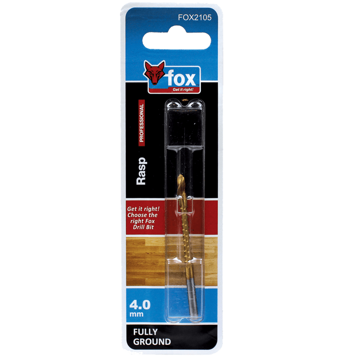 Drill Bit Fox Wood F/G Rasp 4.0 X75 Mmxxx Fox2105