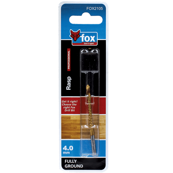 Drill Bit Fox Wood F/G Rasp 4.0 X75 Mmxxx Fox2105