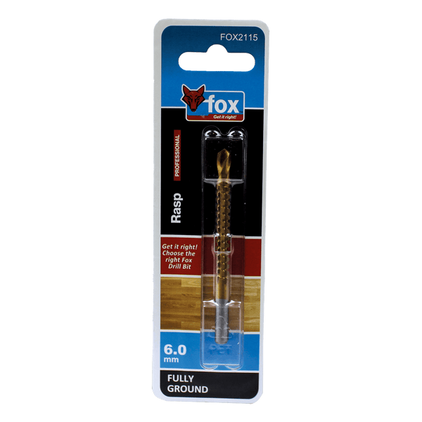 Drill Bit Fox Wood F/G Rasp 6.0 X90 Mmxxx Fox2115