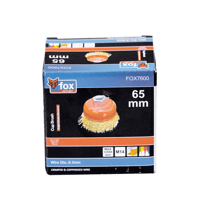 FOX7615 - WIRE CUP FOX CRIMPED M14 100MM(GRINDER)