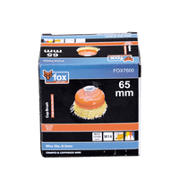 FOX7600 - WIRE CUP FOX CRIMPED M14  65MM(GRINDER)