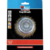 FOX 85mm Wire Cup Brush for Drill - Crimped Metal Cleaning Brush