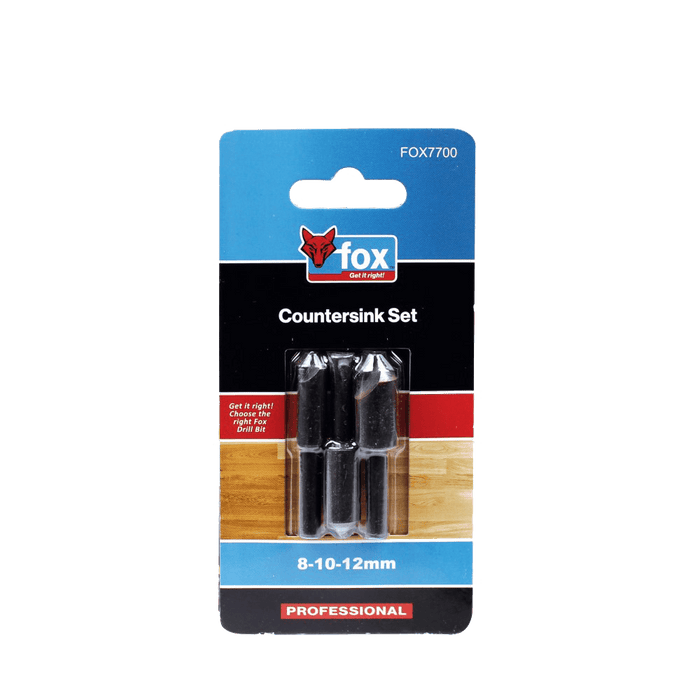 FOX7700 - DRILL SET FOX COUNTERSINK P/3 (8,10,12)