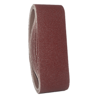 FOX90810 Sanding Belts, Abrasive 75x530mm 80 Grit Pack, Woodworking Metalworking