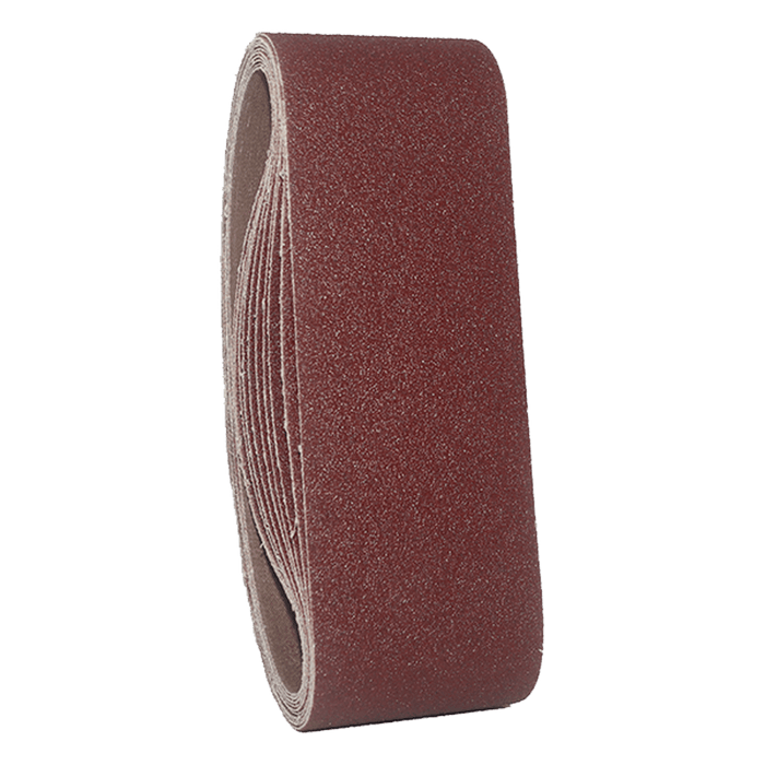 FOX90810 Sanding Belts, Abrasive 75x530mm 80 Grit Pack, Woodworking Metalworking